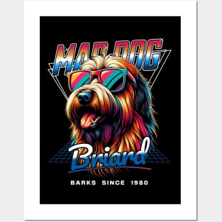 Mad Dog Briard Dog Posters and Art